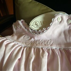 NWT pink gingham summer romper for 2T "EMMA"